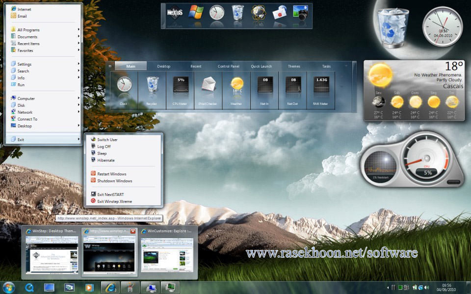تغییر چهره محیط سیستم عامل ویندوز با Winstep Xtreme v18.5.0.1321